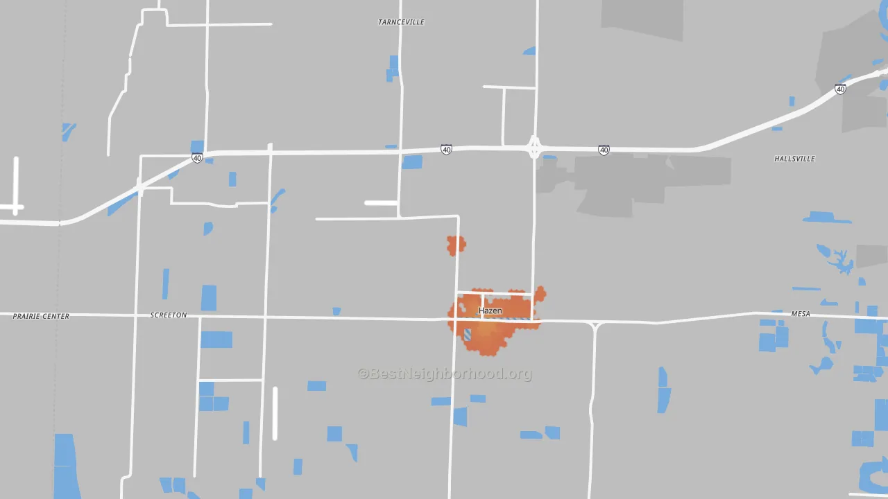 Bike Grade map of 72064, AR