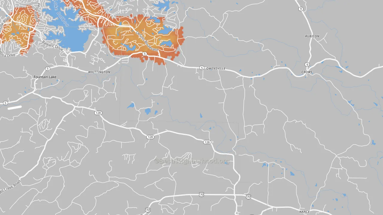 Bike Grade map of 72087, AR