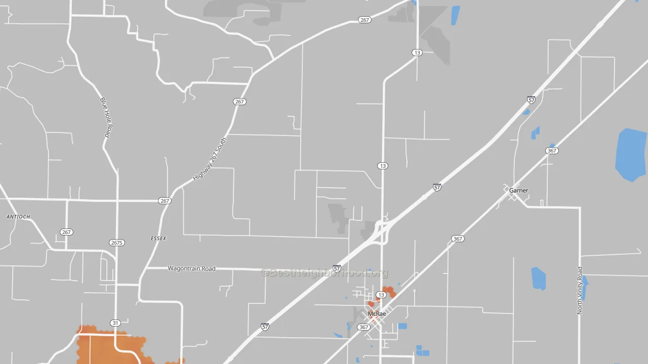 Bike Grade map of 72102, AR