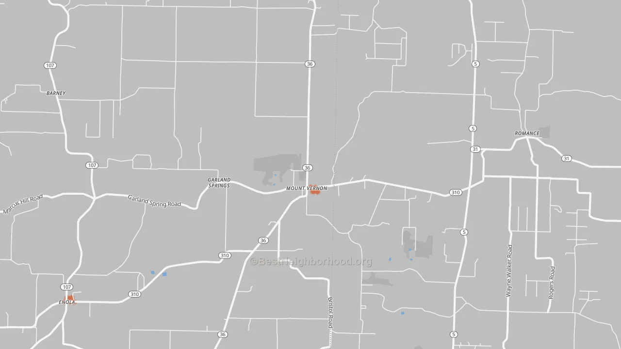 Bike Grade map of 72111, AR