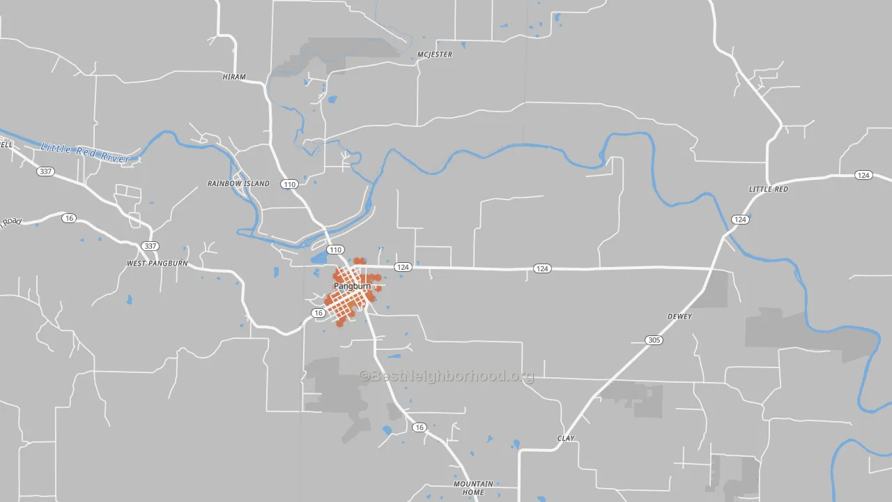 Bike Grade map of 72121, AR