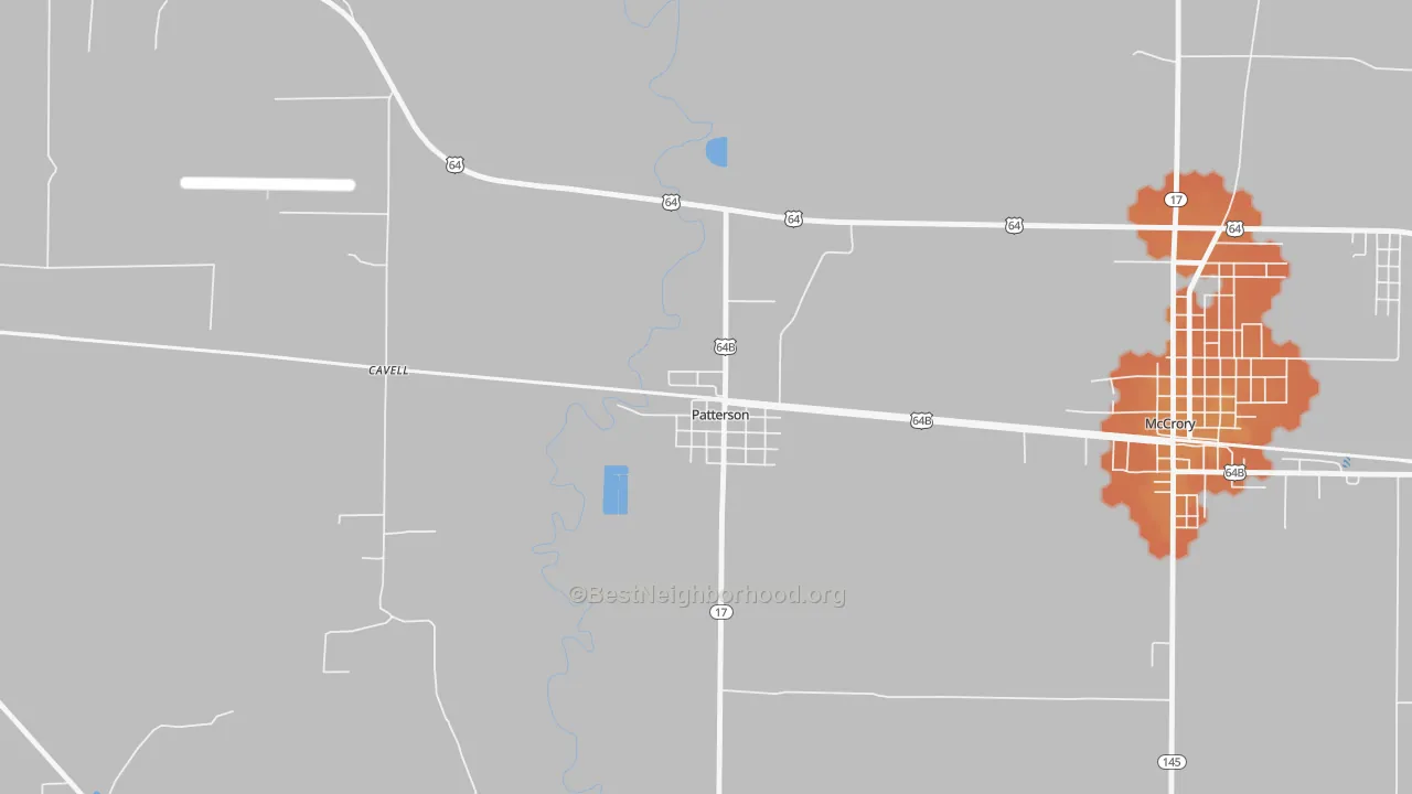 Bike Grade map of 72123, AR