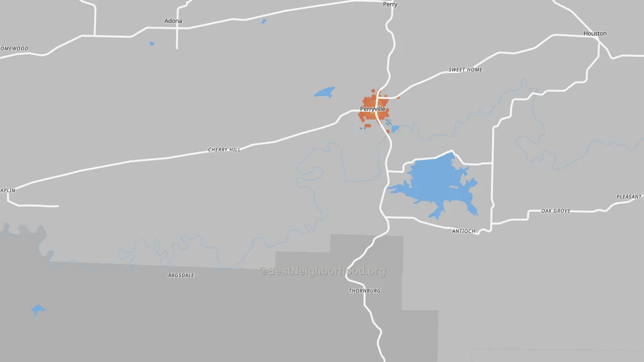 Bike Grade map of 72126, AR