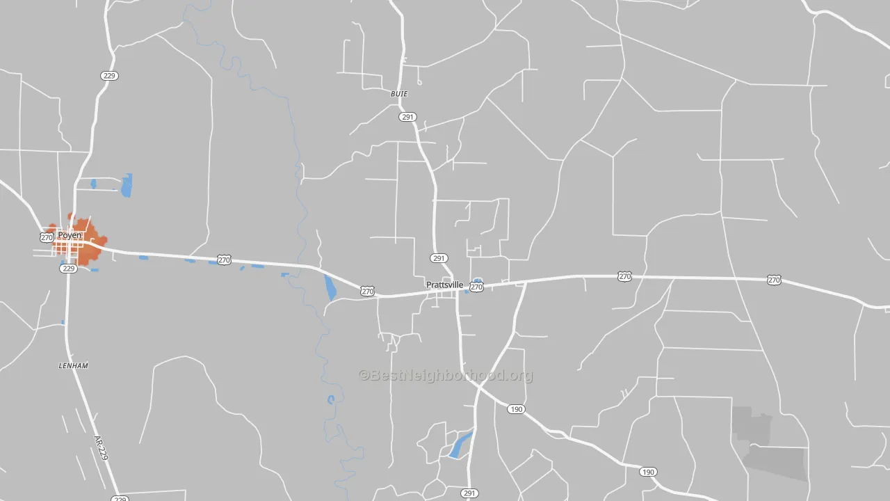 Bike Grade map of 72129, AR