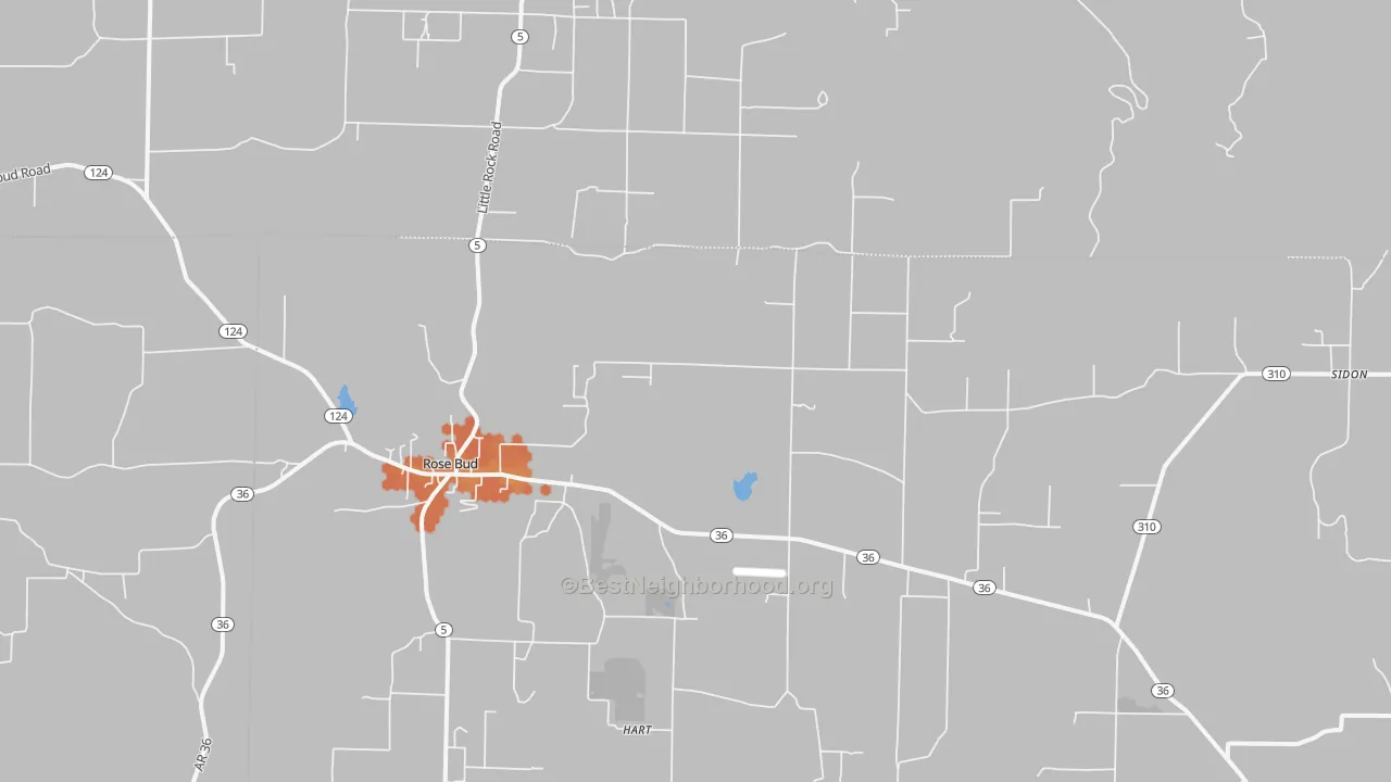 Bike Grade map of 72137, AR