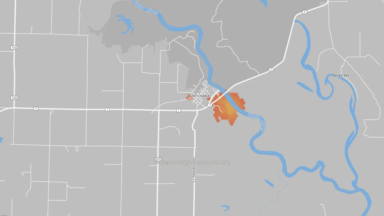 Bike Grade map of 72140, AR