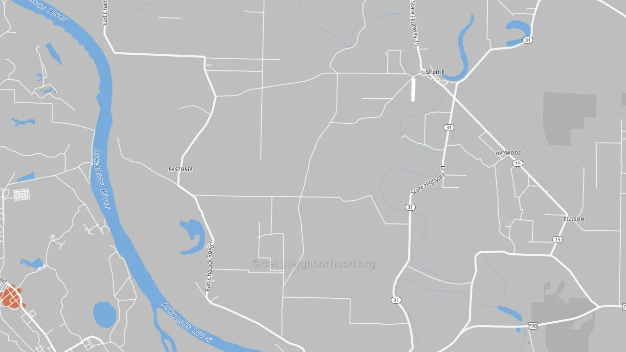 Bike Grade map of 72152, AR