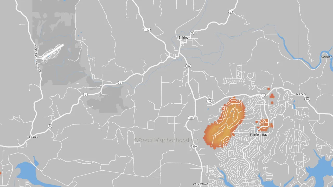 Bike Grade map of 72153, AR