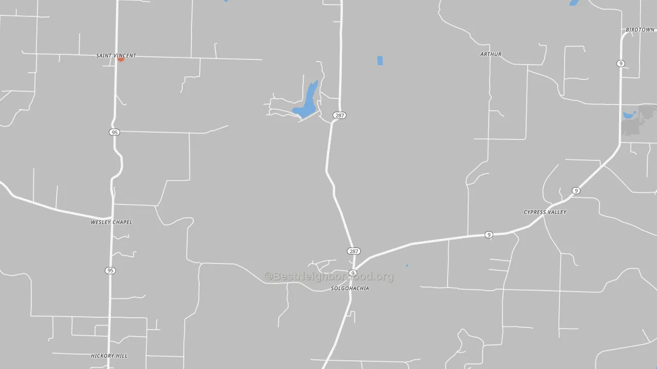 Bike Grade map of 72156, AR