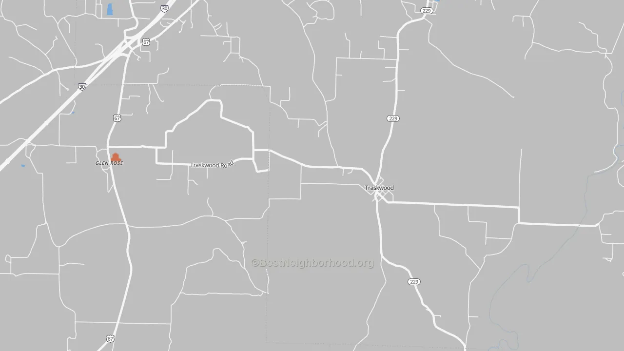 Bike Grade map of 72167, AR