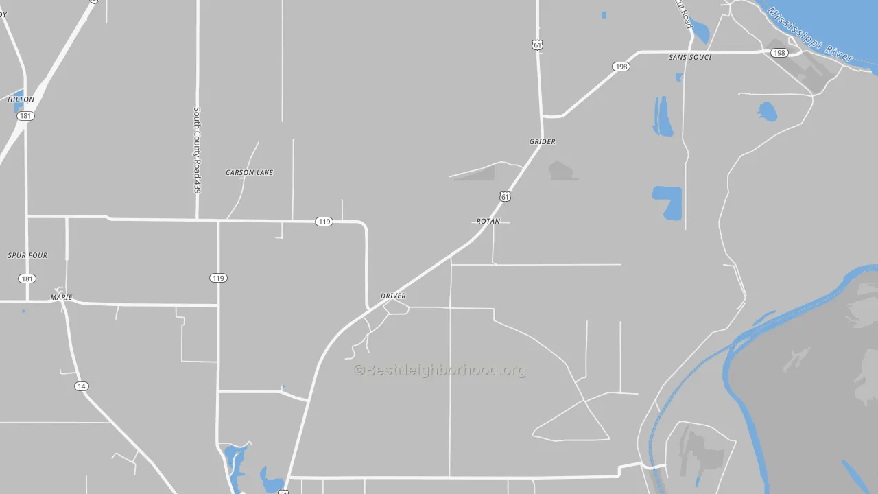 Bike Grade map of 72329, AR