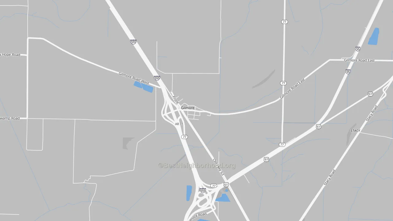 Bike Grade map of 72339, AR