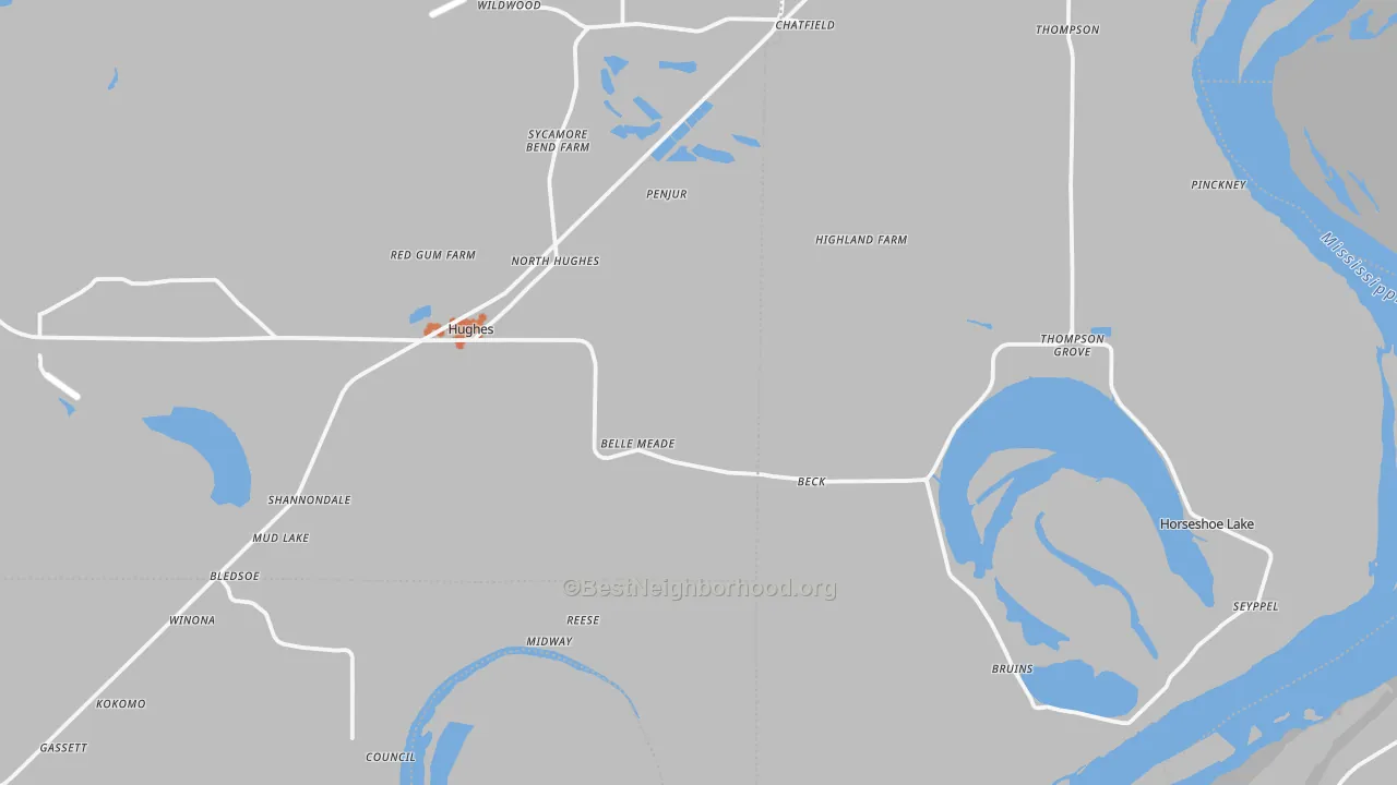 Bike Grade map of 72348, AR