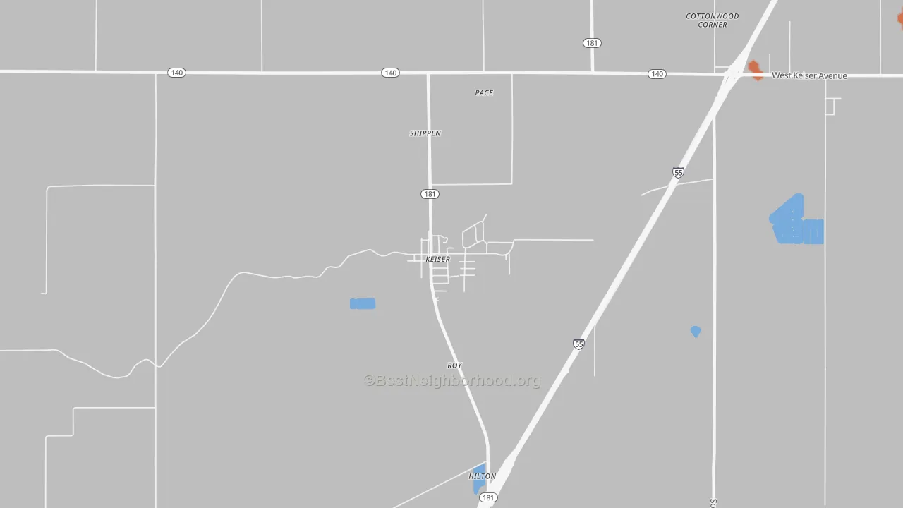 Bike Grade map of 72351, AR