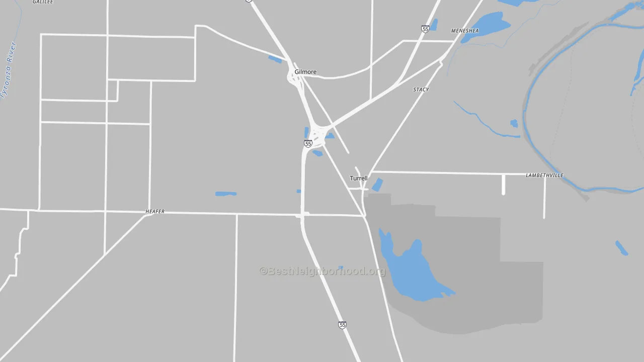 Bike Grade map of 72384, AR