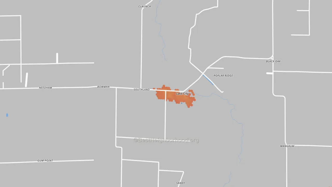 Bike Grade map of 72437, AR