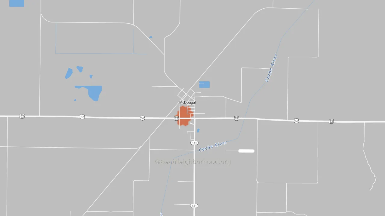 Bike Grade map of 72441, AR