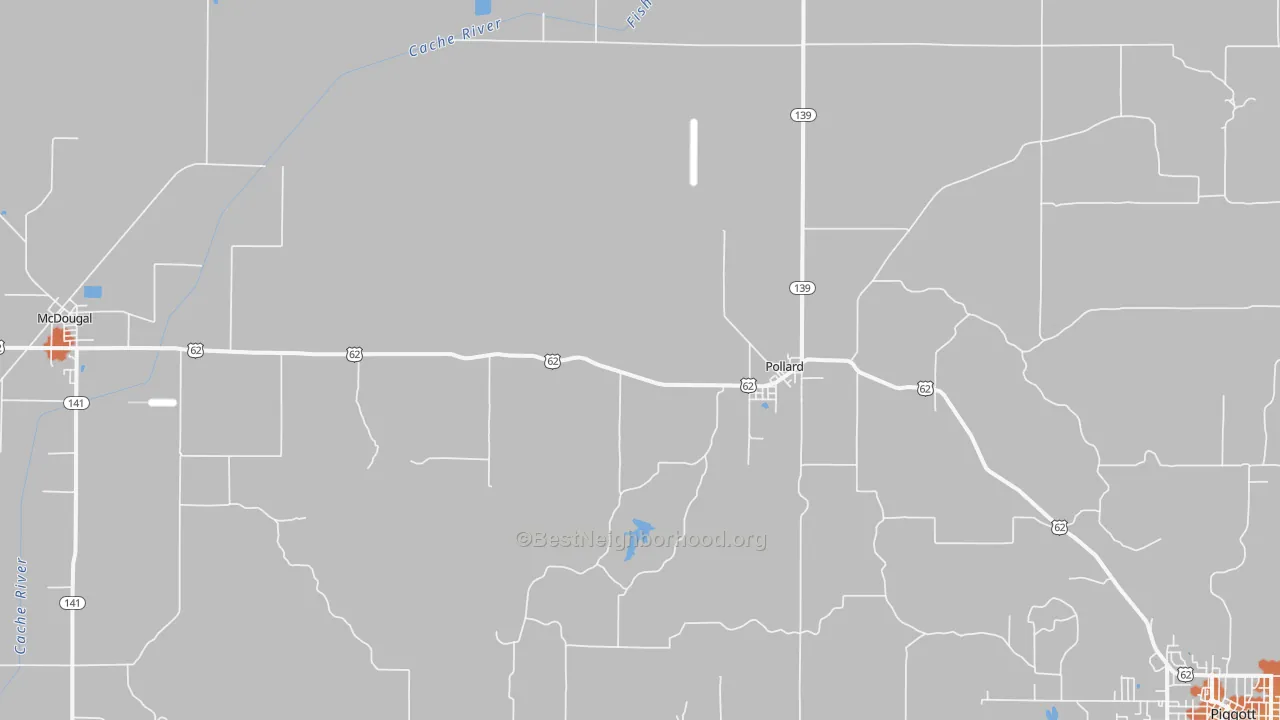 Bike Grade map of 72456, AR