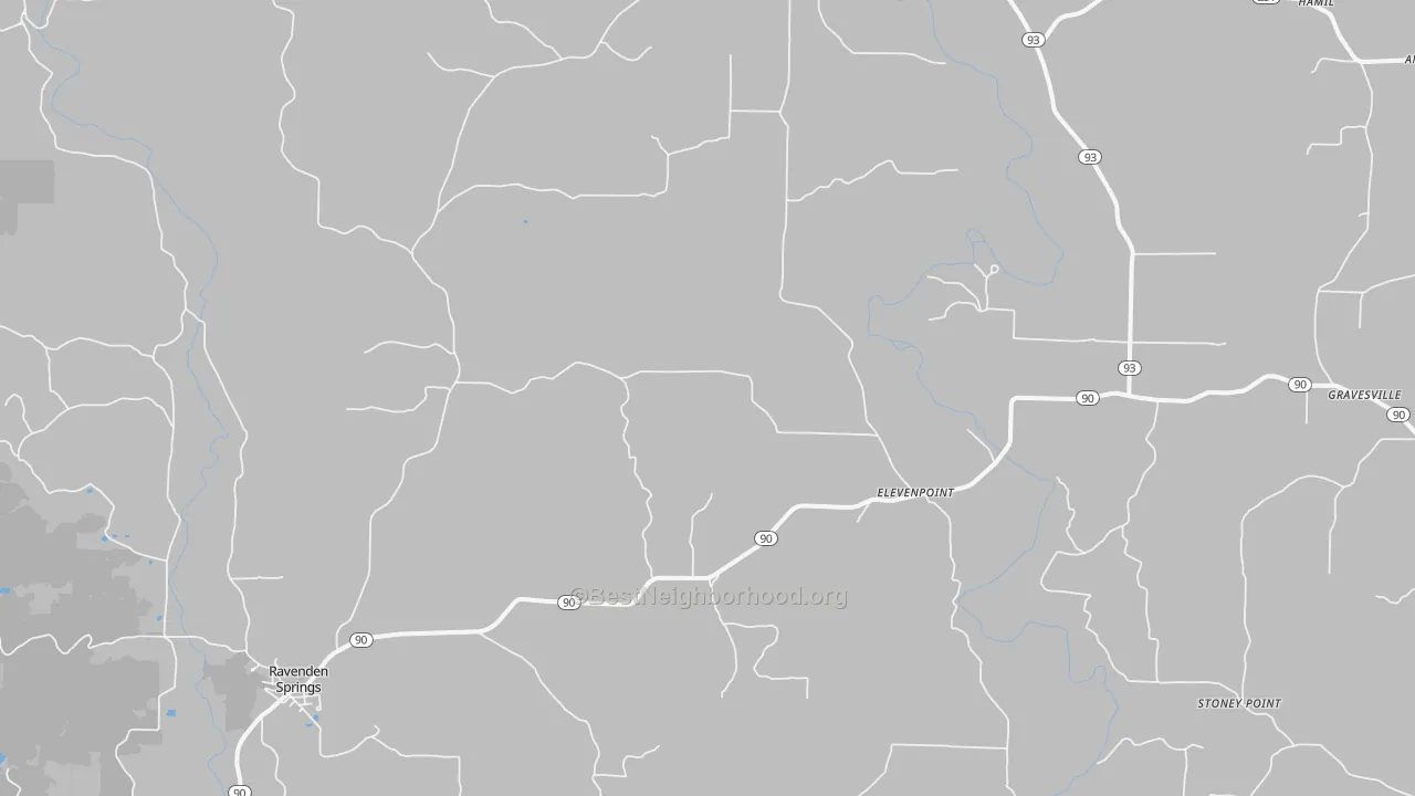 Bike Grade map of 72460, AR