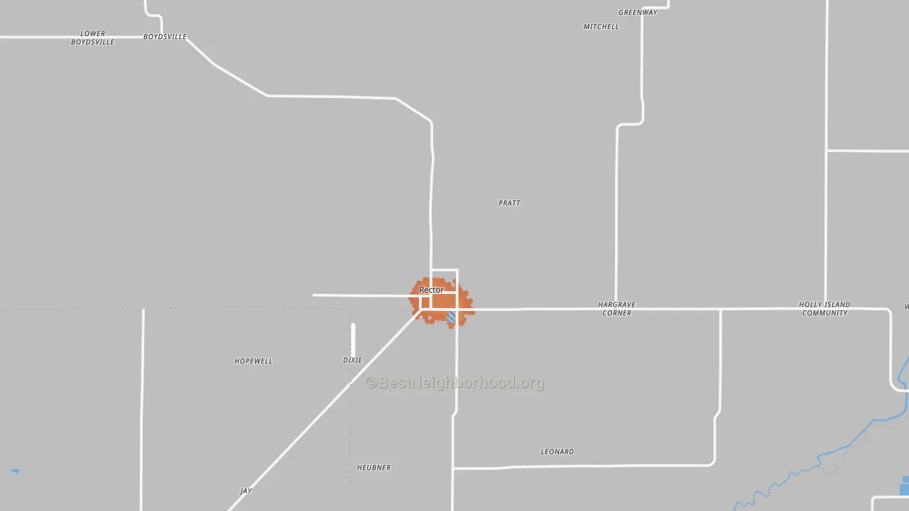 Bike Grade map of 72461, AR