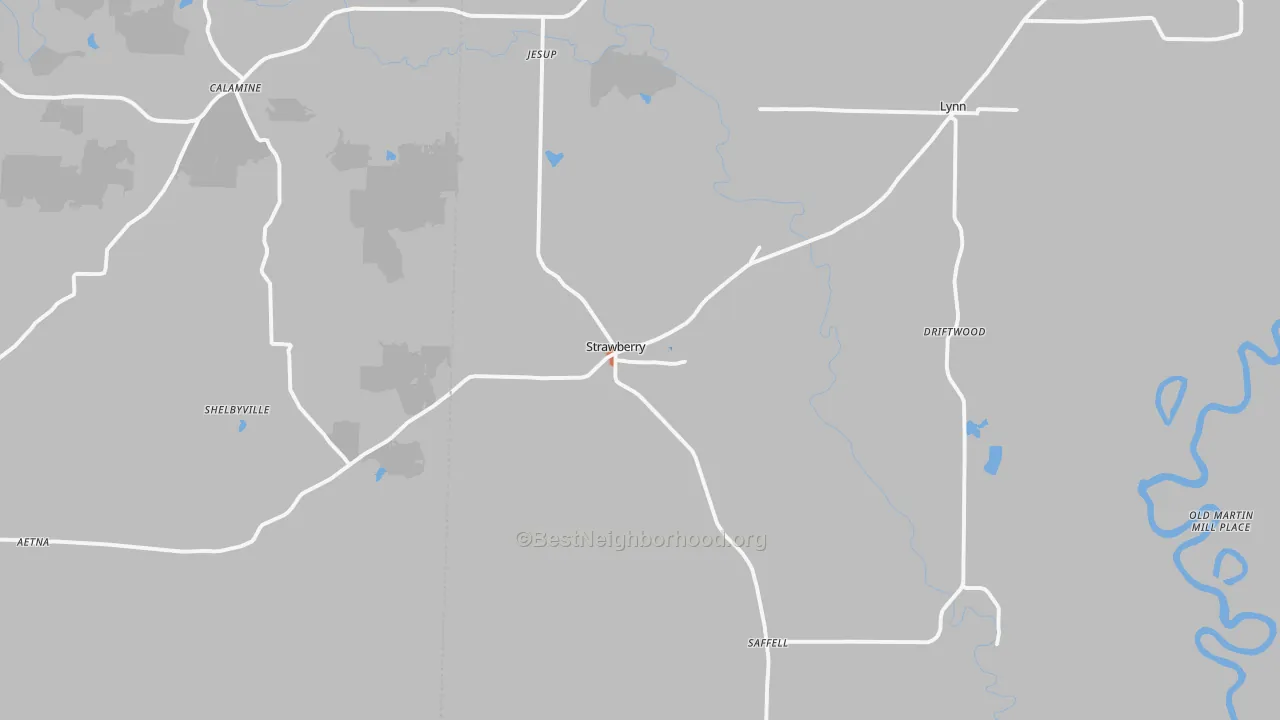 Bike Grade map of 72469, AR