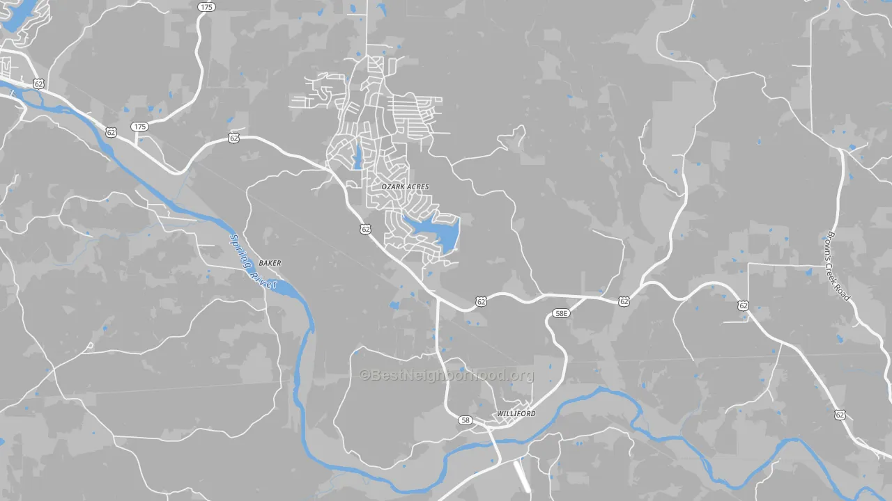 Bike Grade map of 72482, AR