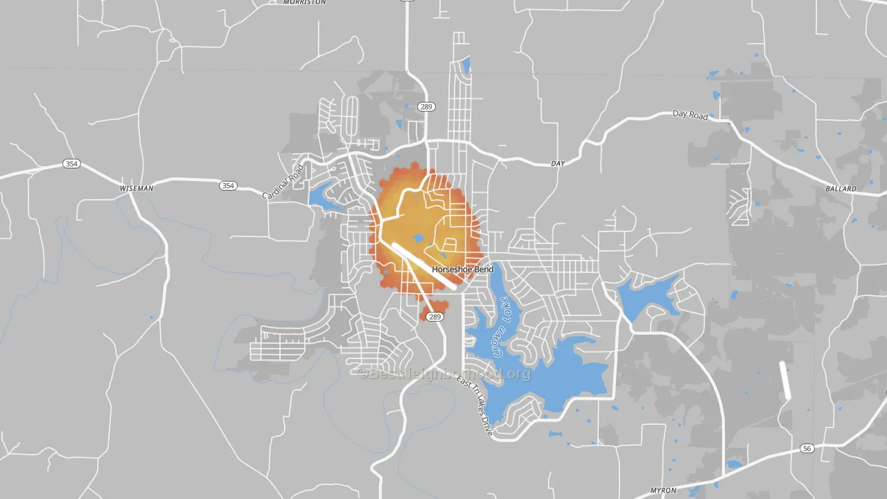 Bike Grade map of 72512, AR