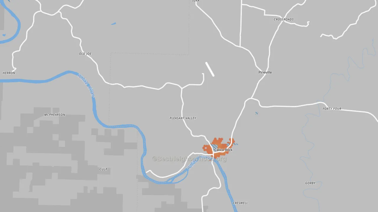 Bike Grade map of 72519, AR