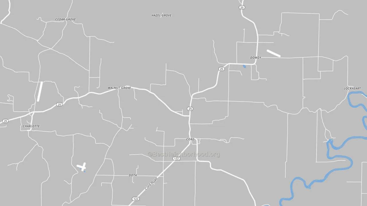 Bike Grade map of 72524, AR