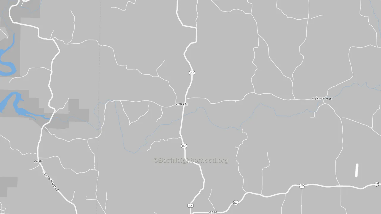 Bike Grade map of 72538, AR