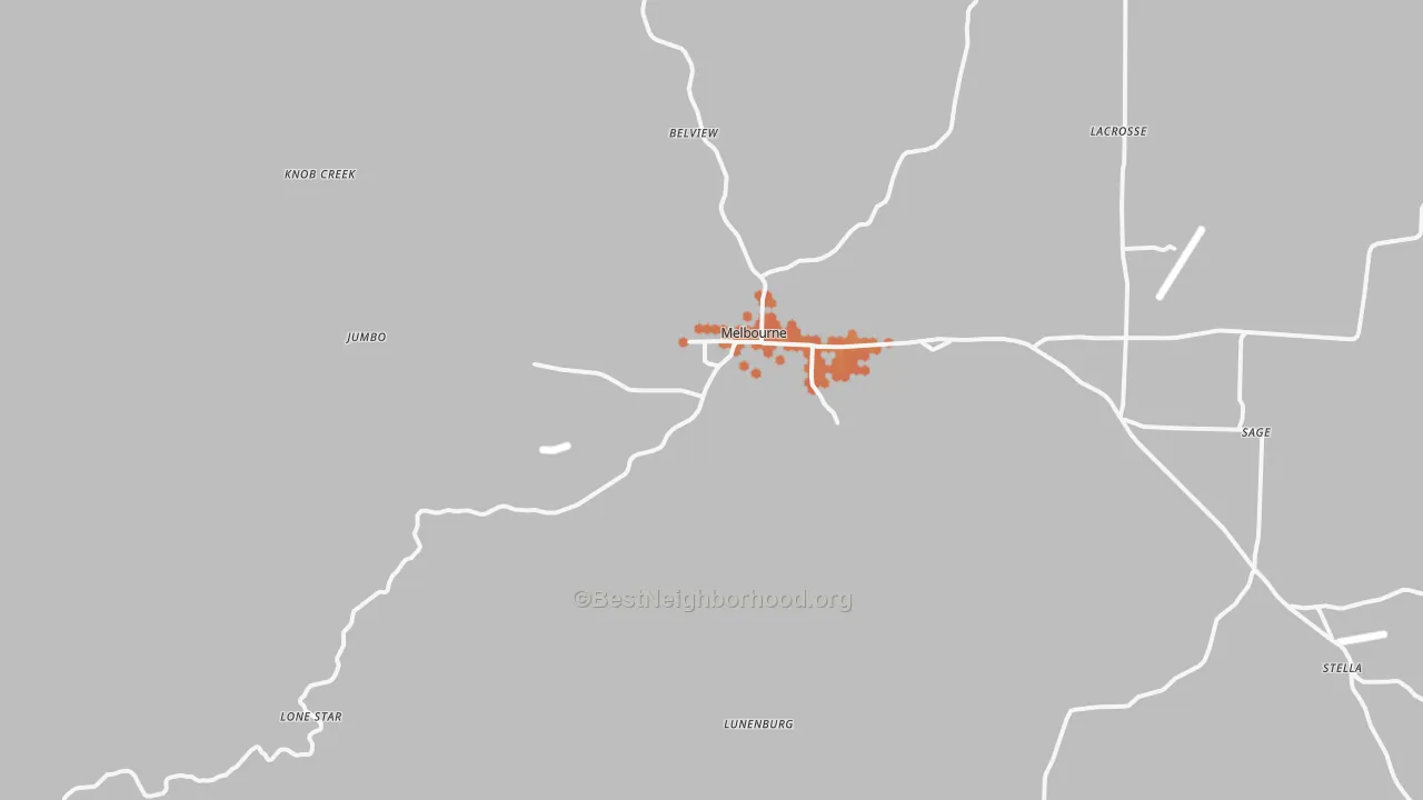 Bike Grade map of 72556, AR