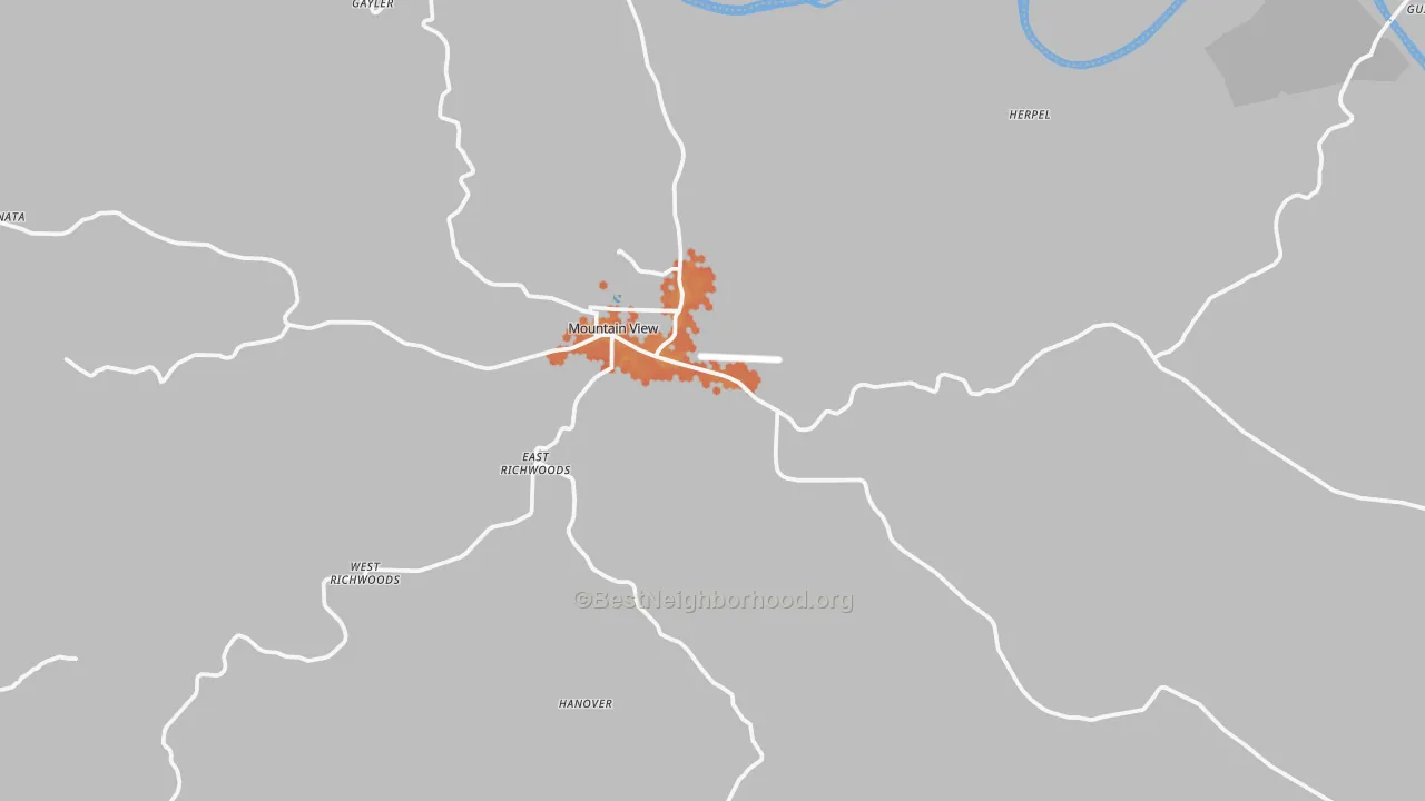 Bike Grade map of 72560, AR
