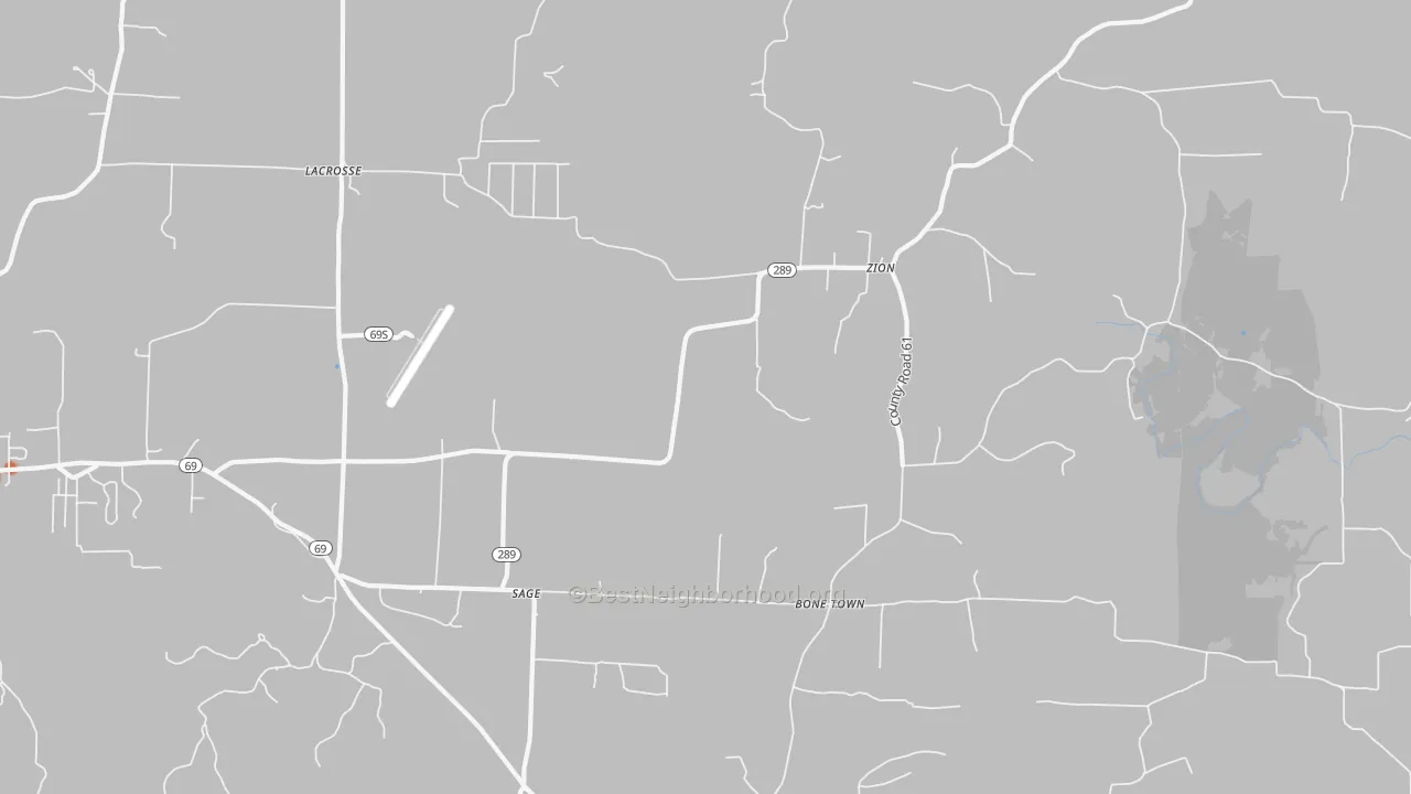 Bike Grade map of 72573, AR