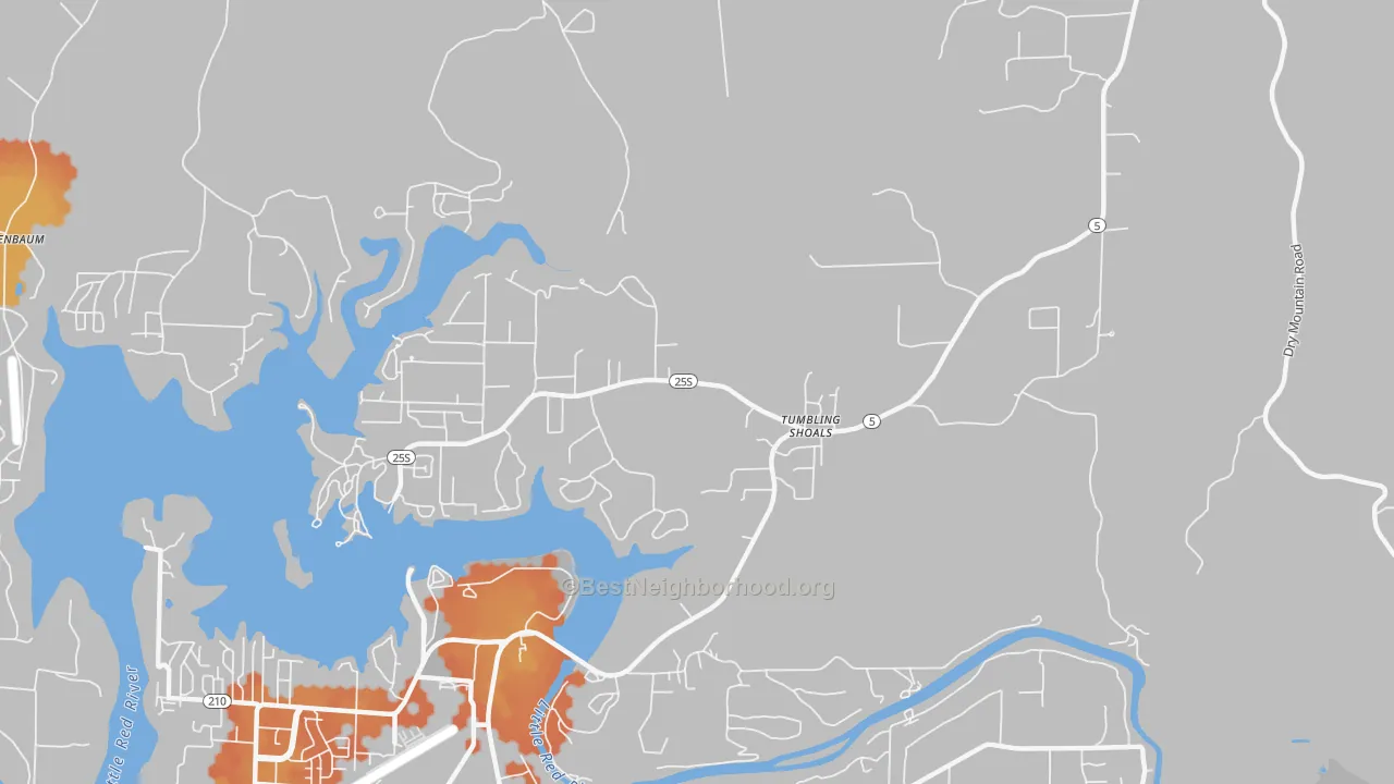 Bike Grade map of 72581, AR