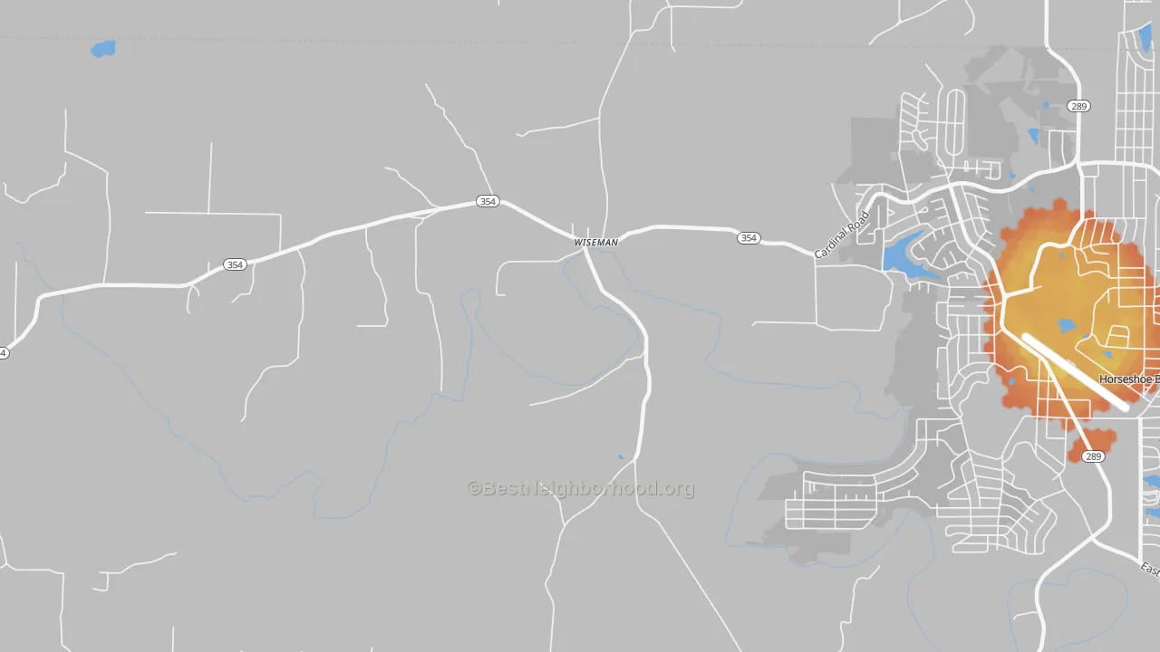 Bike Grade map of 72587, AR