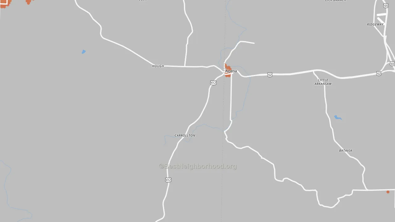Bike Grade map of 72611, AR