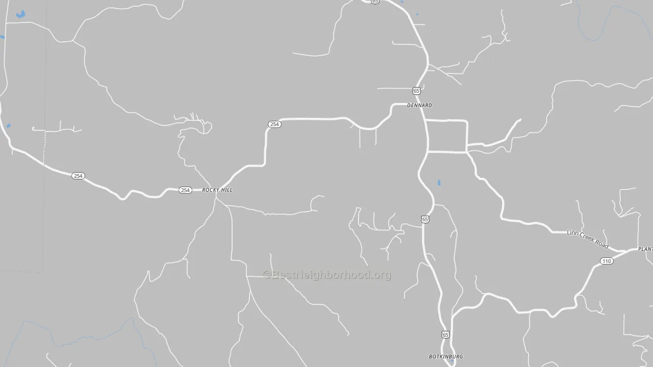 Bike Grade map of 72629, AR