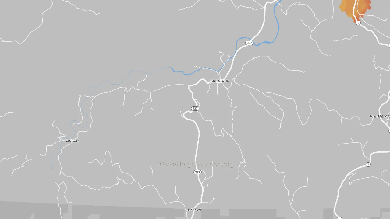 Bike Grade map of 72666, AR