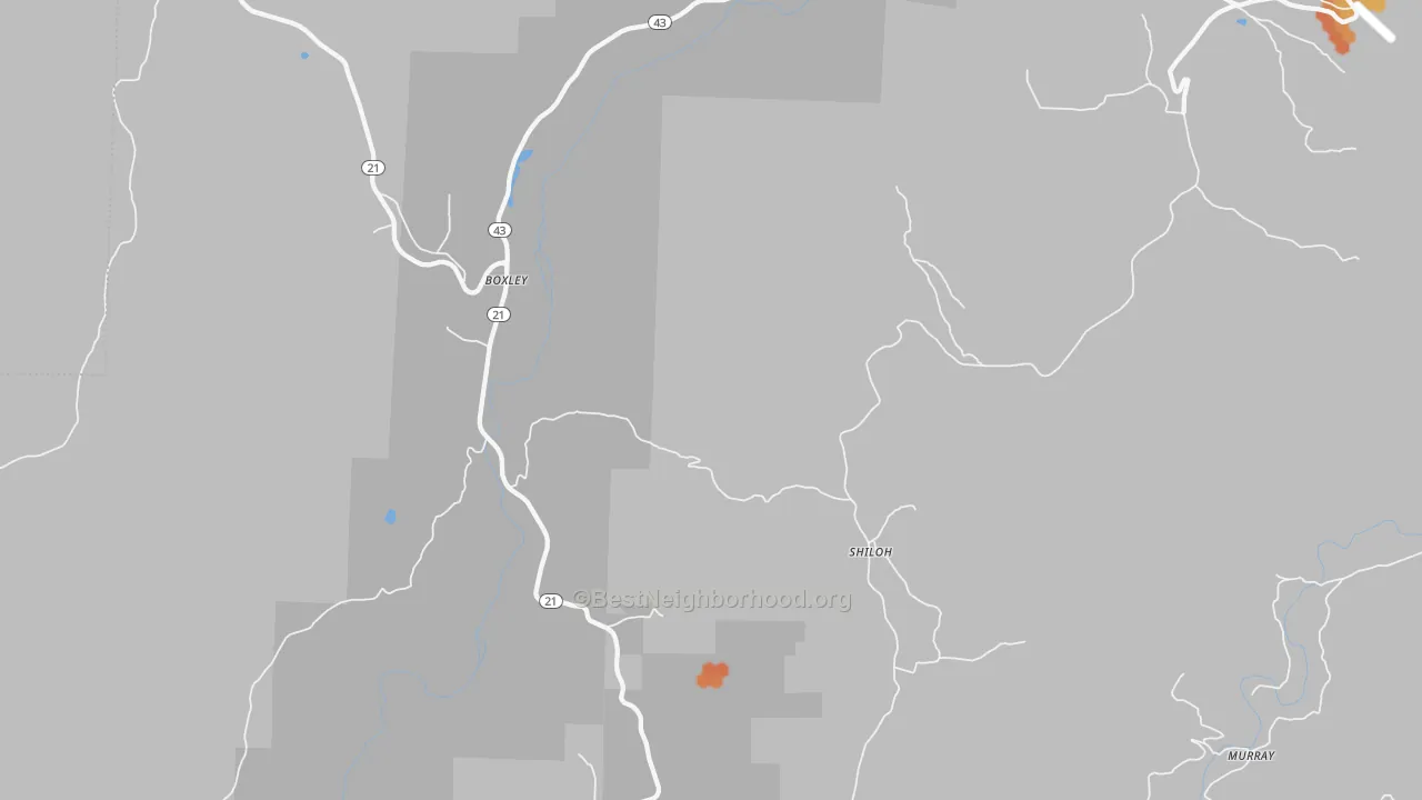 Bike Grade map of 72670, AR