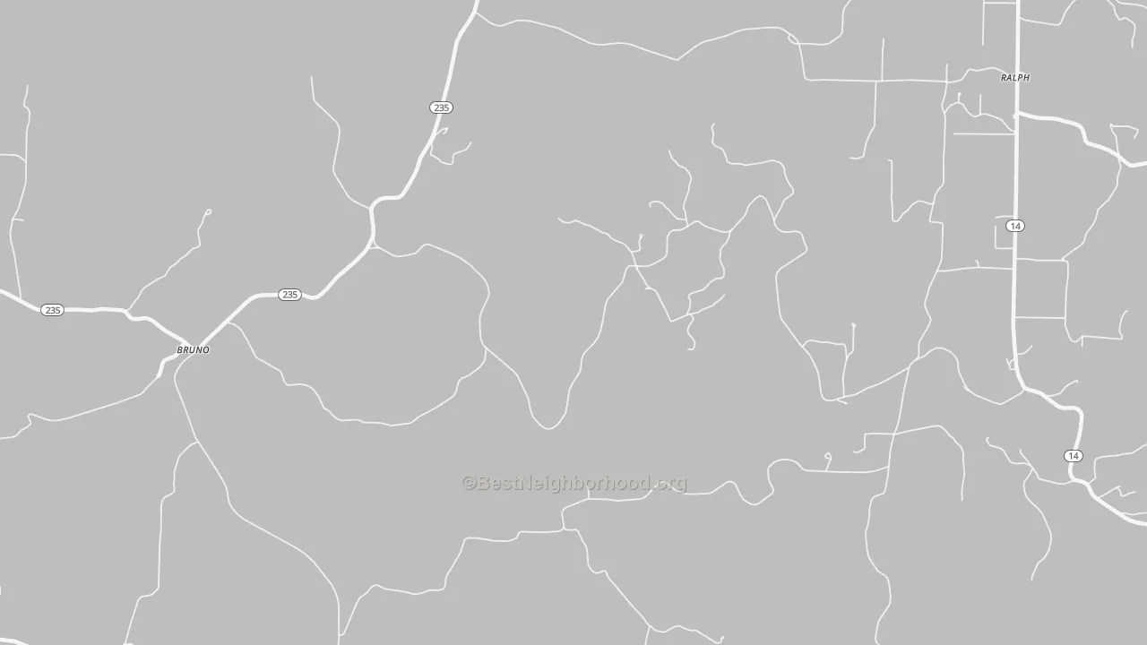 Bike Grade map of 72682, AR