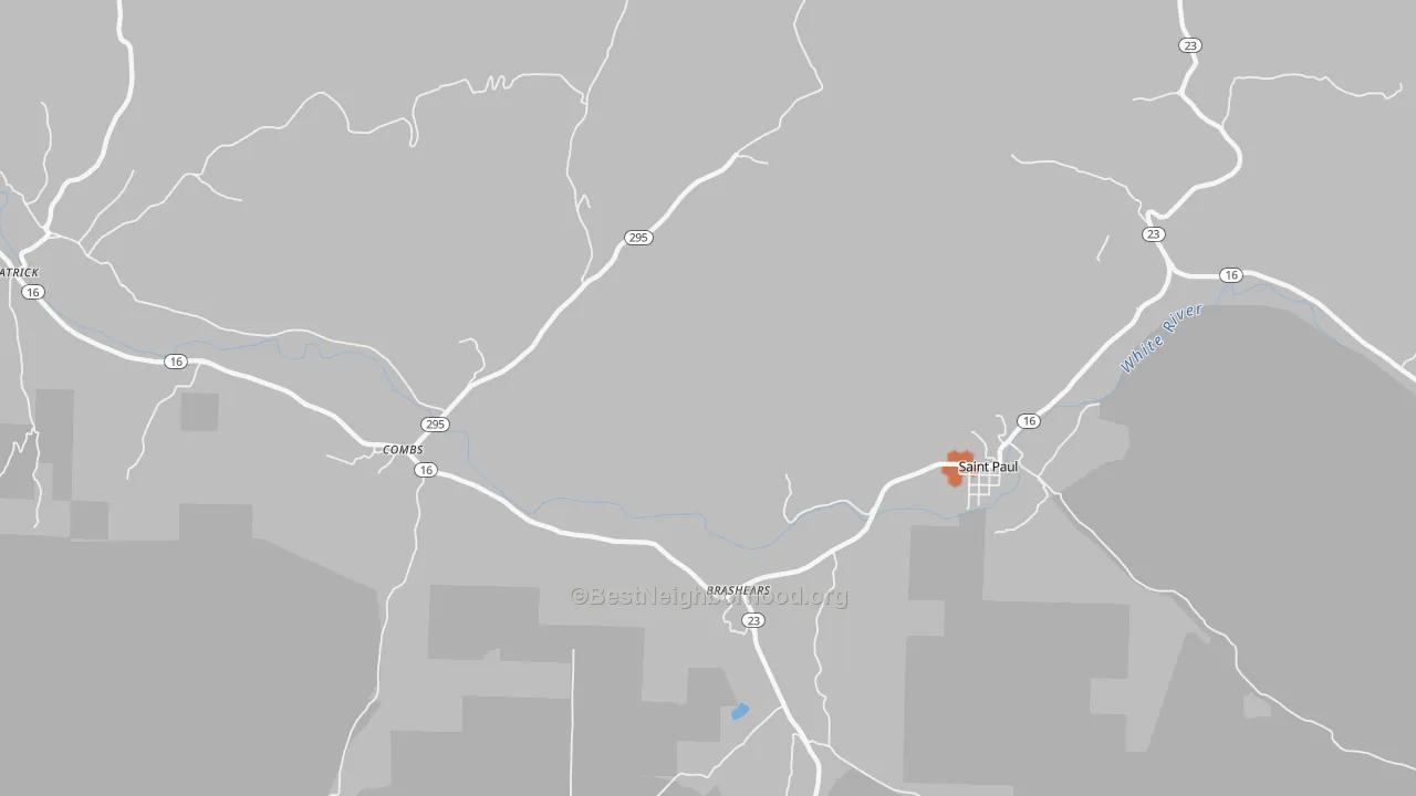 Bike Grade map of 72721, AR