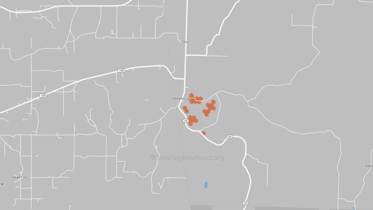 Bike Grade map of 72729, AR