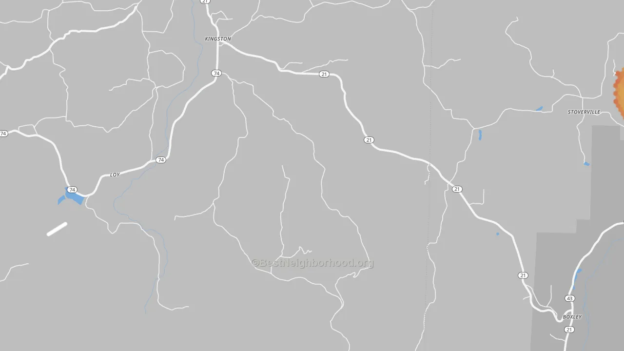 Bike Grade map of 72742, AR