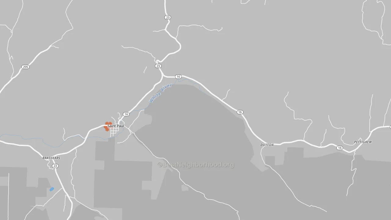Bike Grade map of 72760, AR