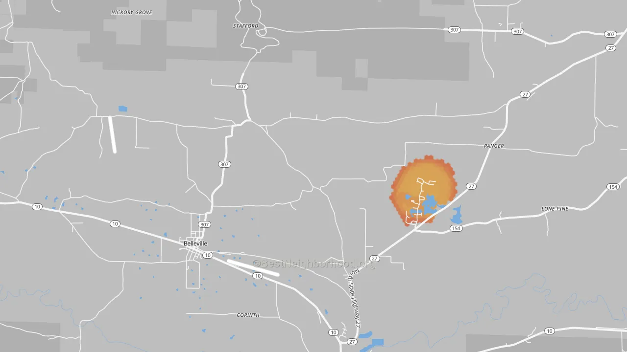 Bike Grade map of 72824, AR