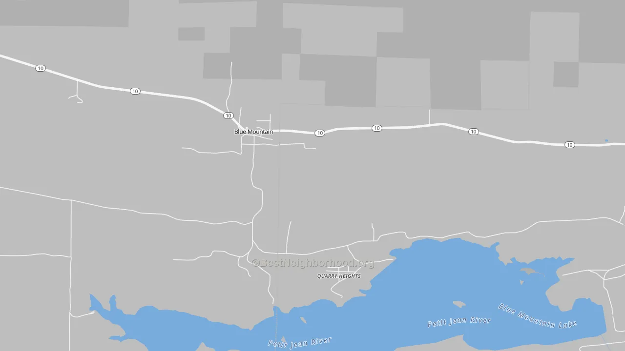 Bike Grade map of 72826, AR