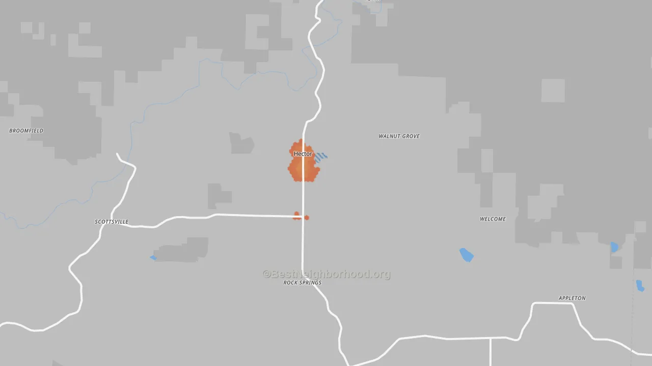 Bike Grade map of 72843, AR