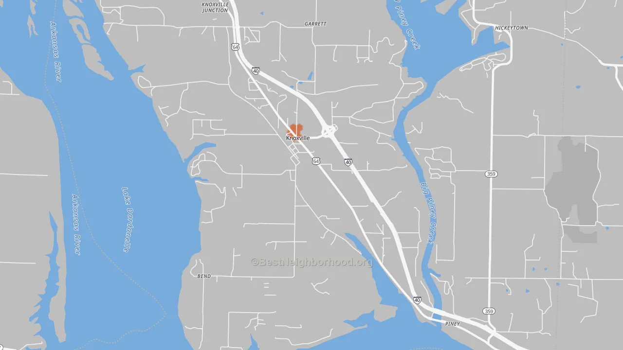Bike Grade map of 72845, AR