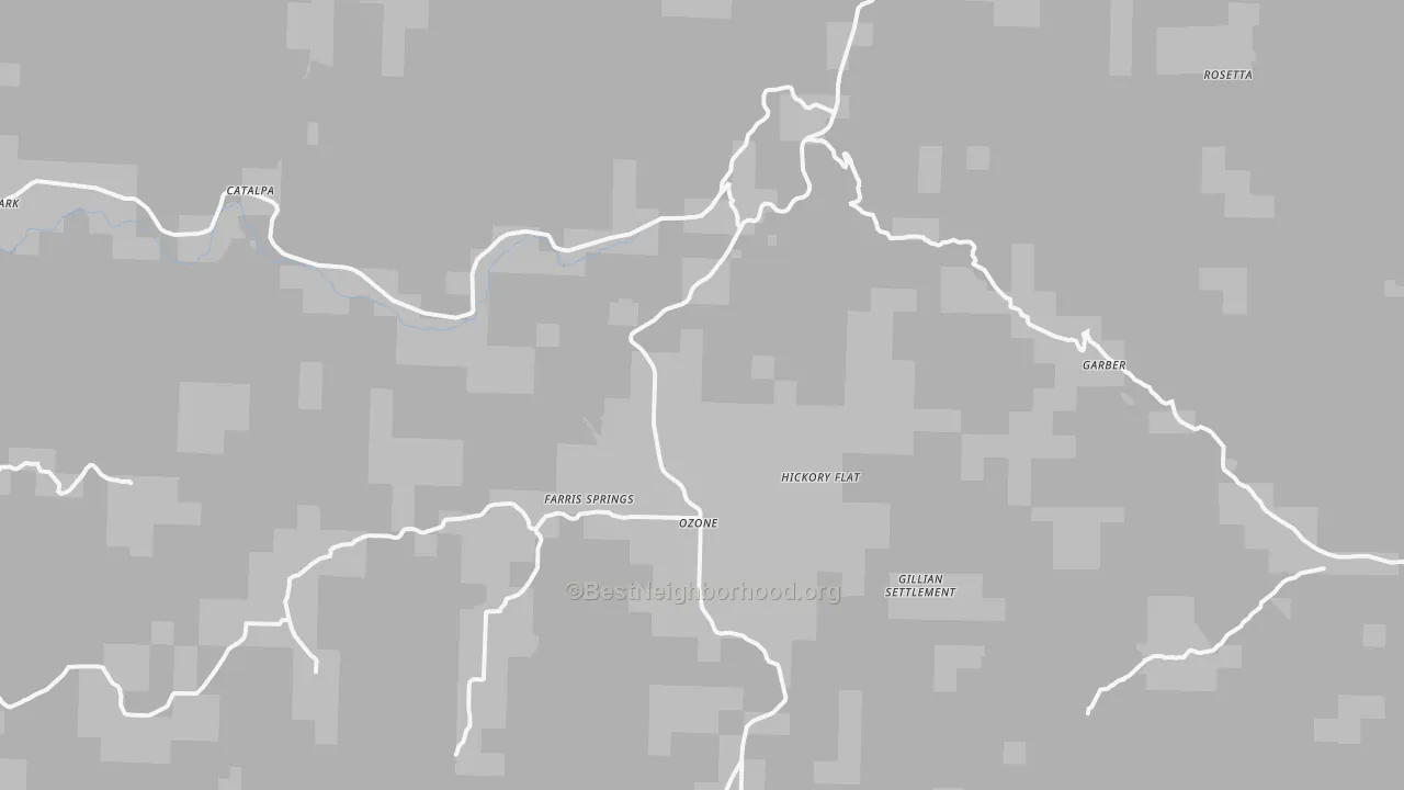 Bike Grade map of 72854, AR