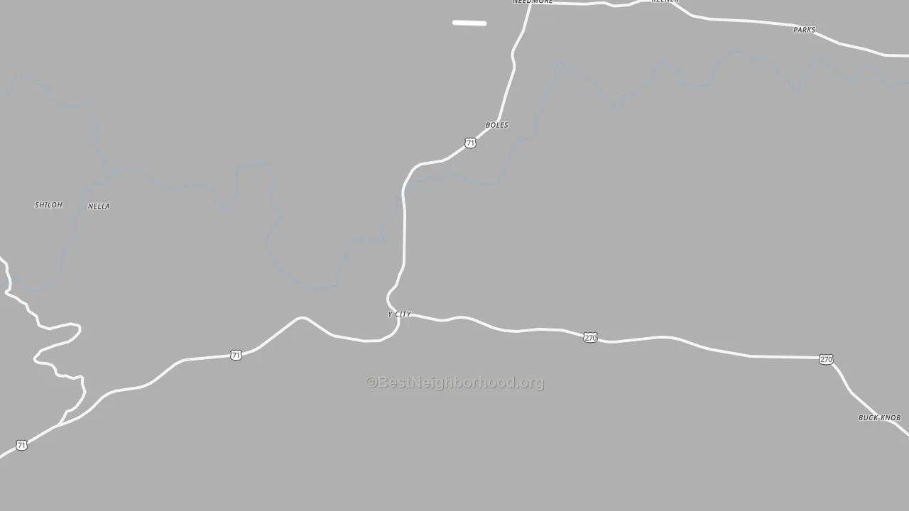 Bike Grade map of 72926, AR